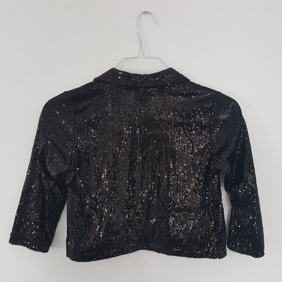 Cropped Festive / Party / New Year Sequin Cardigan - Picture 2 of 8